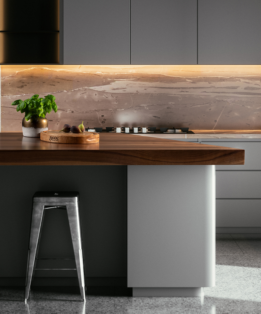 Maple Edge Grain Grazzi Table With 8
