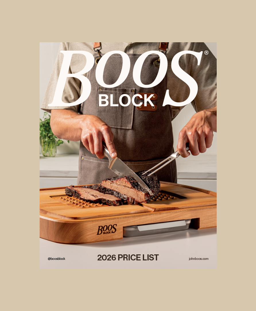 John Boos 2026 price list cover